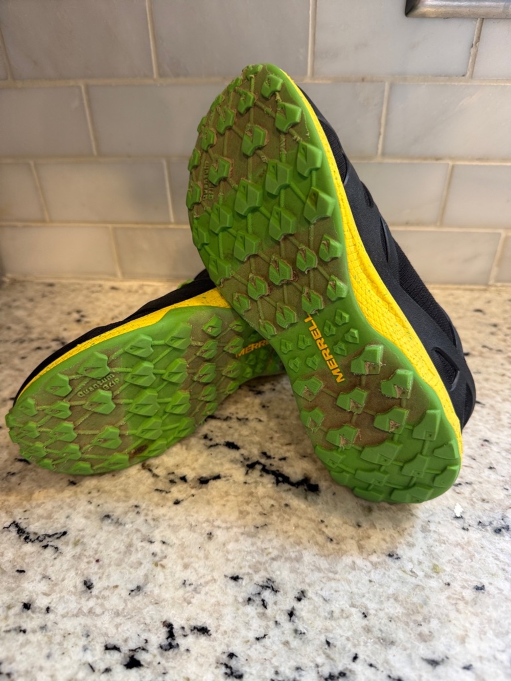 Merrell Black Trail Sneaker with Green and Yellow Accents - Picture 5 of 5